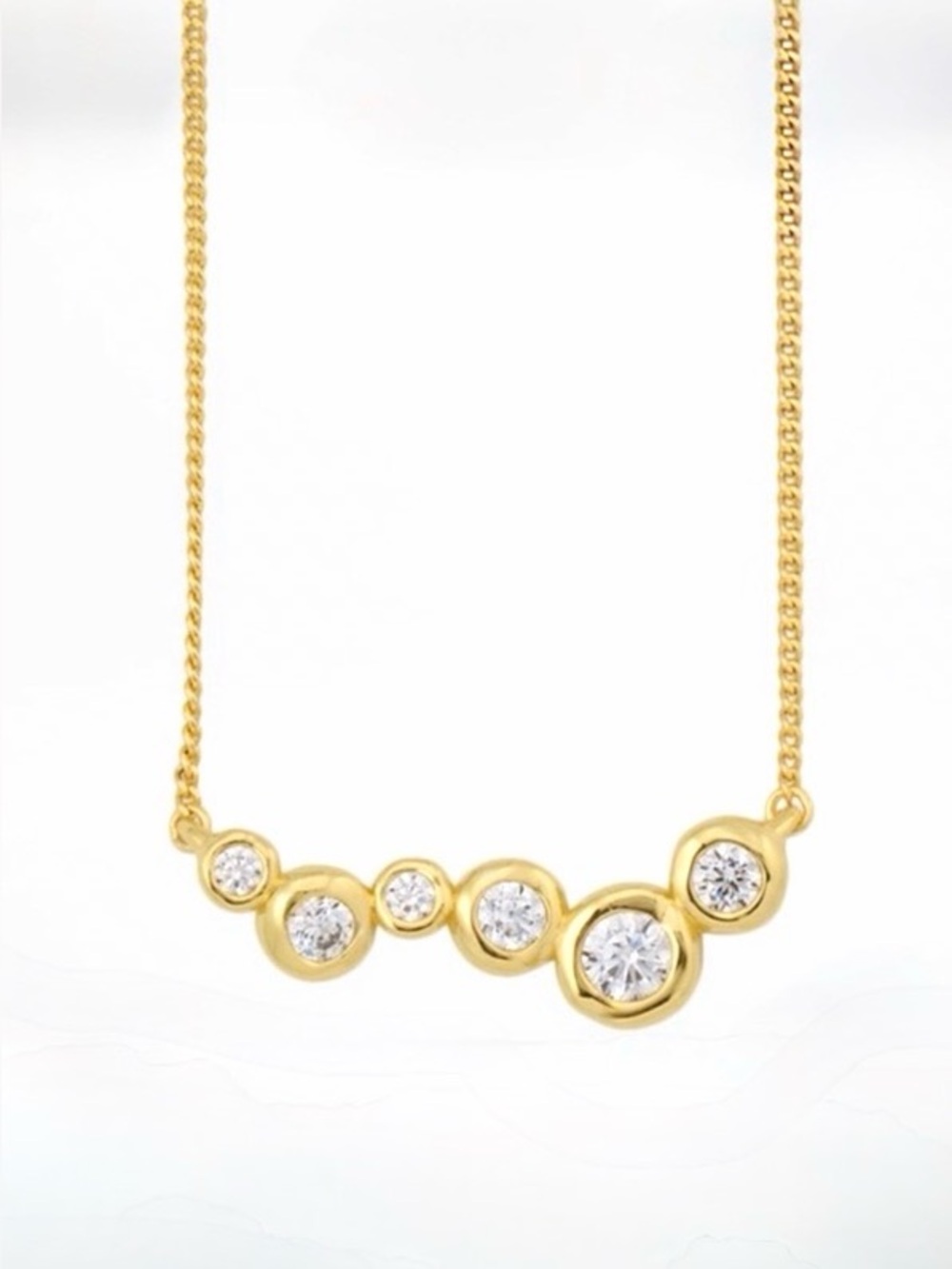 NEW Alexis Bittar Asterales Gold Constellation Necklace Clear C Z AU21